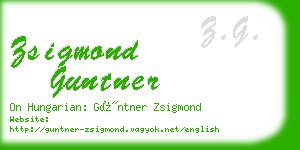 zsigmond guntner business card